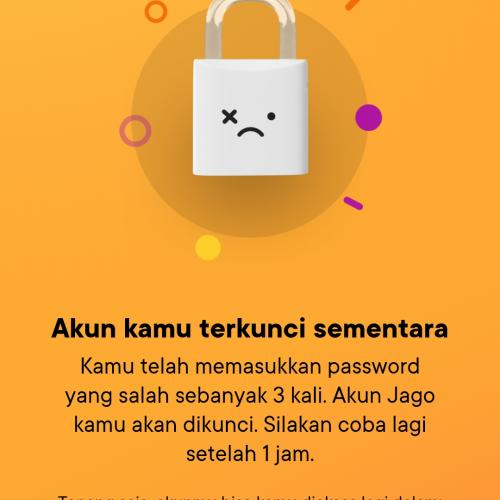 Cara buka blokir bank jago salah password